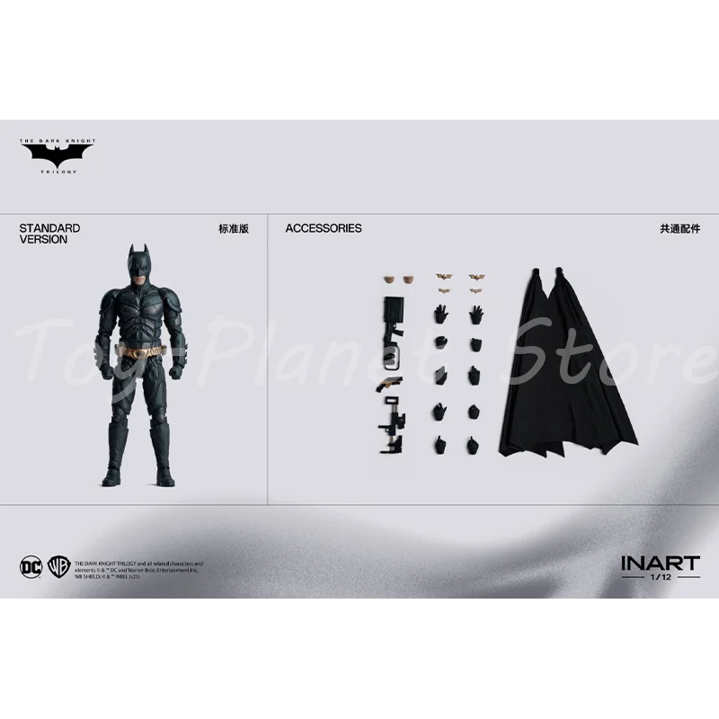 In Stock INART Studio Batman DC The Dark Knight Trilogy 1/12 Bat Man Anime Action Figure Statue Figurine Model Custom Gifts Toys