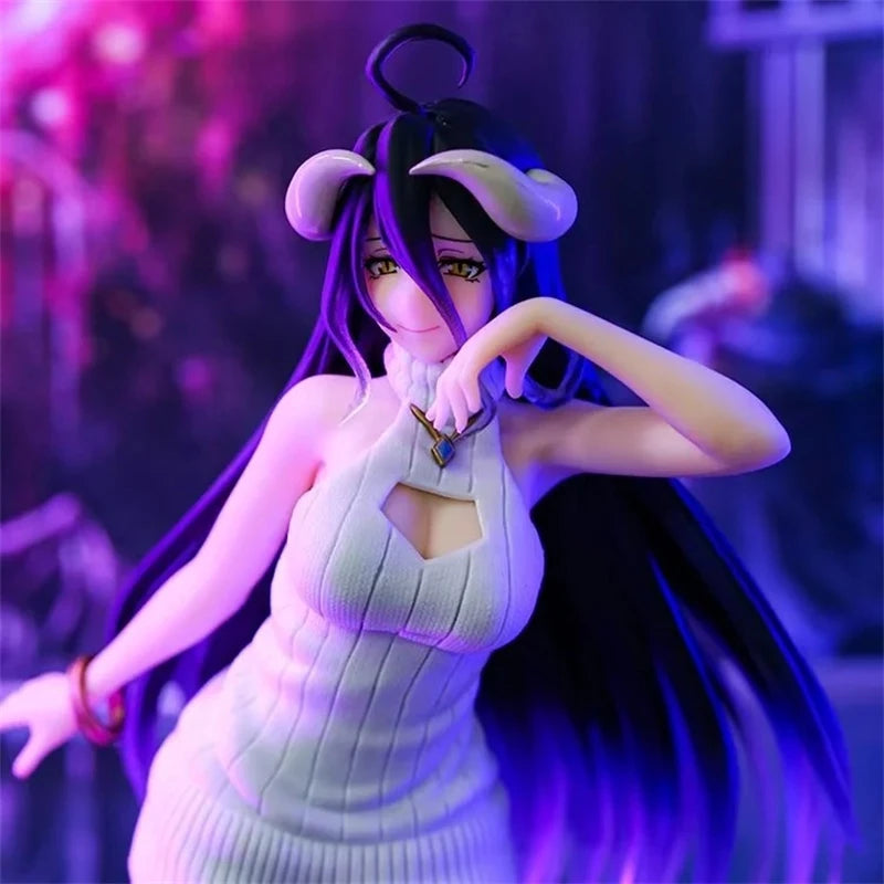 21 cm Overlord Albedo Anime Figur Wollkleid Albedo Actionfigur Ainz Ooal Kleid Figur PVC Modell Spielzeug Puppe Erwachsenensammlung