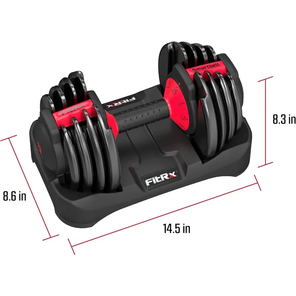 Versatile 9-in-1 Adjustable Dumbbells, 25 lbs Capacity, Increments of 2.5 lbs, Ideal for Home Gym Workouts