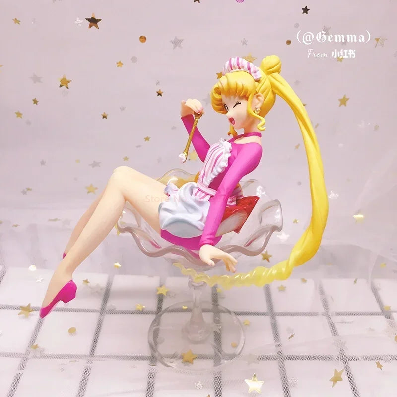 12cm Sailor Moon Anime Figures Tsukino Usagi Action Figurine Pvc Kawaii Cute Model Collection Statue Toys Cute Christmas Gifts