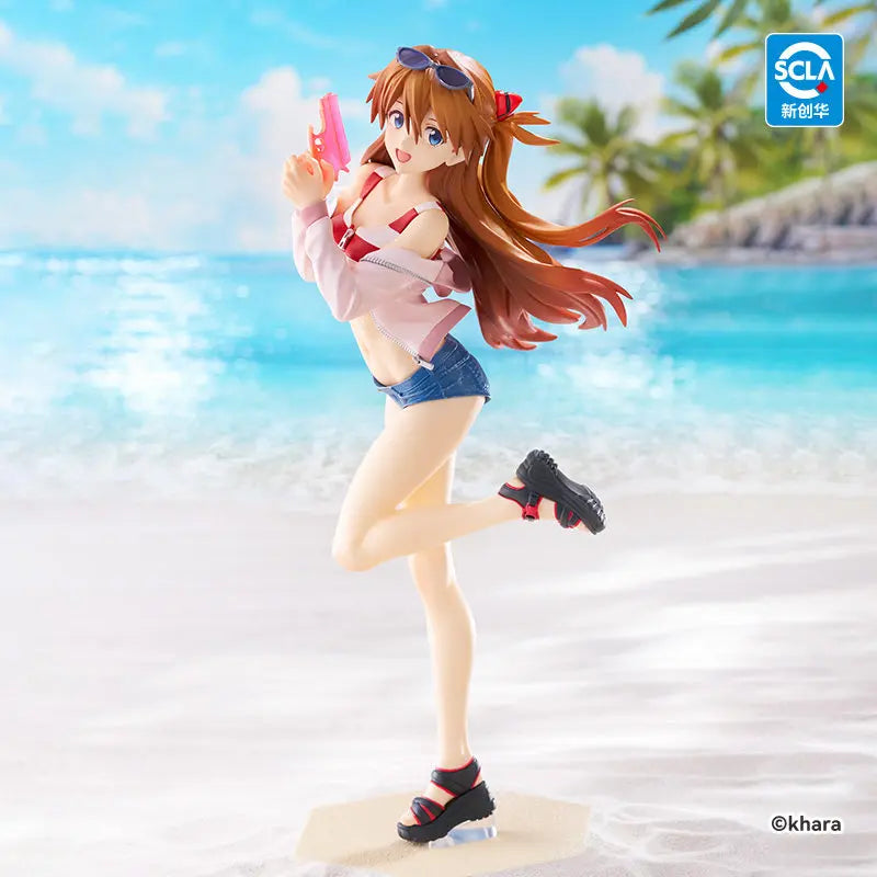 In Stock Good Smile GSC Original Box POP UP PARADE BEACH QUEENS Shikinami Asuka Langley Figure Action Figure Collection Gift
