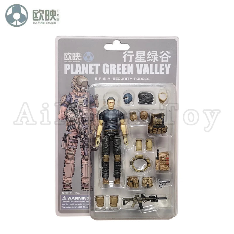 Ou Ying Studio 1/18 Planet Green Valley PGV 3.75inch Action Figure EFSA Male Female Robot Figures Anime Model