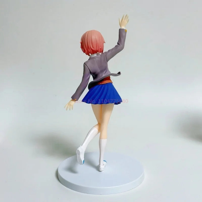 Neue Anime Doki Literature Student Uniform Club Actionfigur Modell Niedliches hübsches Mädchen Spielzeug Monika Sayori Sammlerstück Weihnachtsgeschenke