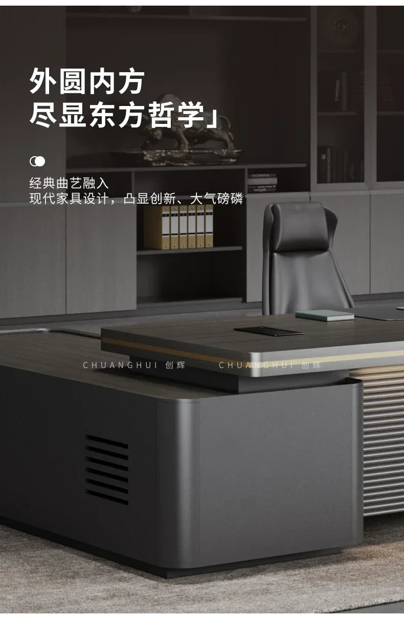 L Reception Office Table Adjustable Executive Work Pc Writing Desk Study Modern Mesa Escritorio Desk Accessories Furniture