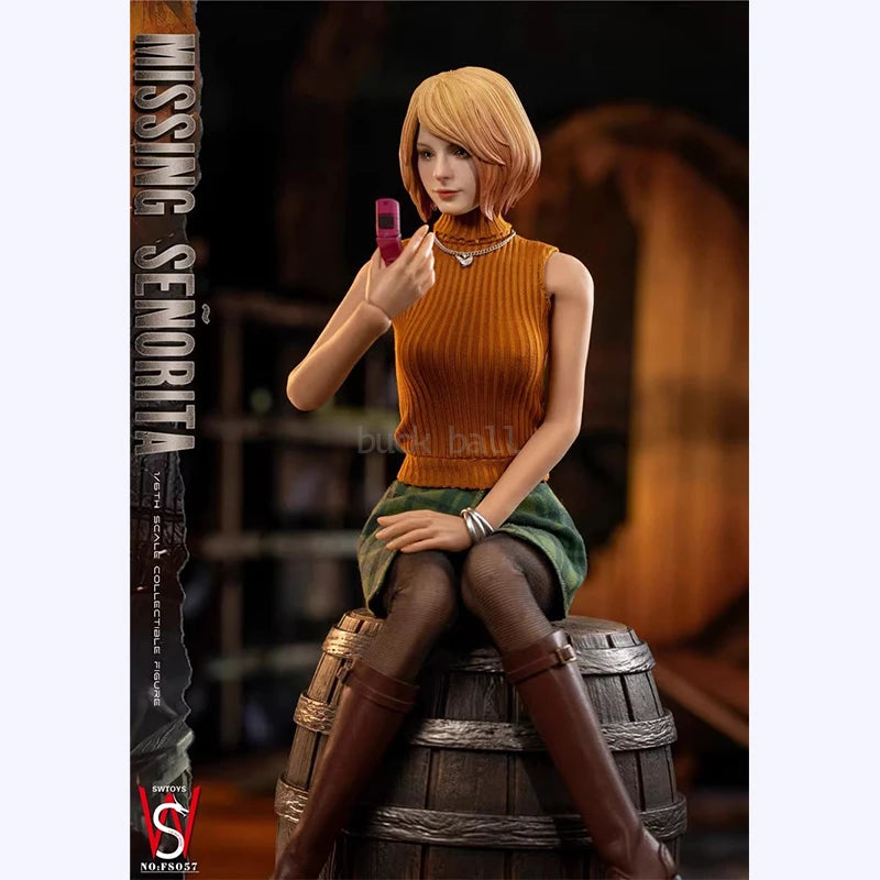 Resident Evil 4 Figur Ashley Graham Anime-Figur Pullover kurzer Rock Ashley Actionfigur Modell Statue Custom Spielzeug