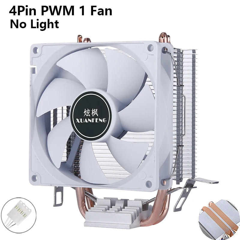 XUANFENG CPU Cooler Fan Computer x79 x99 Processor 2/4/6 Heat pipe 4pin/PWM Compatible LGA2011-3 2066 115x 1200 1700 AMD AM4 AM5