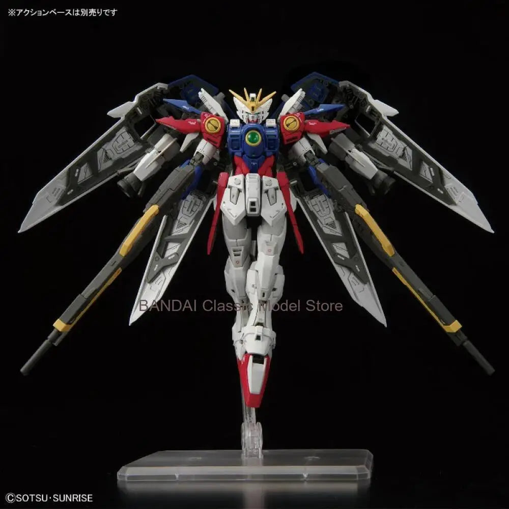 Bandai RG 1/144  Wing Gundam Zero Action Figure Mobile Suit Gundam Wing Endless Waltz Anime FiguresCollection Model Toys