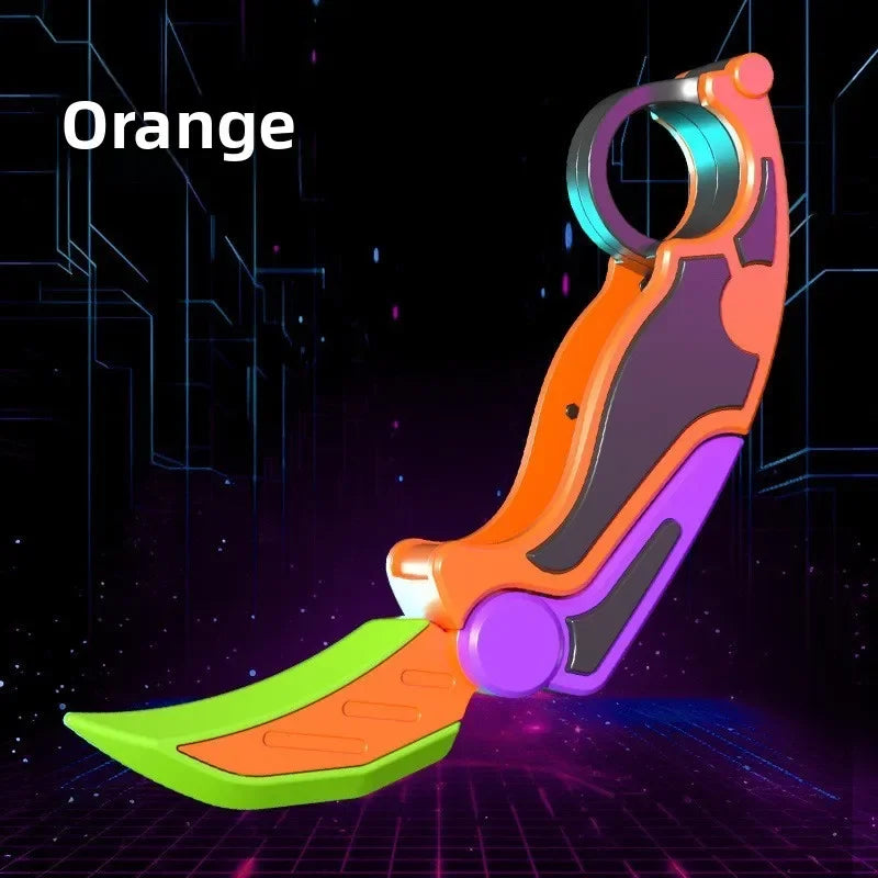 1/2PCS Stress Relief Toys Gravity Knife 3D Printed Folding Sensory Toy Butterfly Design Carrot Shape Gift For Adults