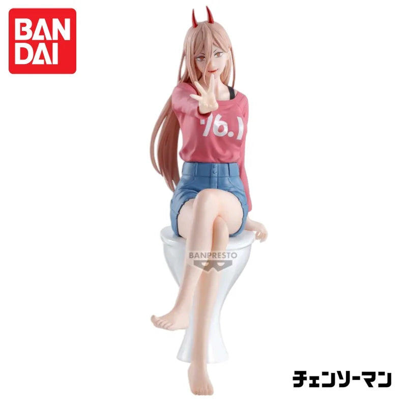 В наличност Bandai Оригинална фигурка Banpresto Chainsaw Man Power Модел кукла Чисто нова Кутия Аниме Фигурки Играчки