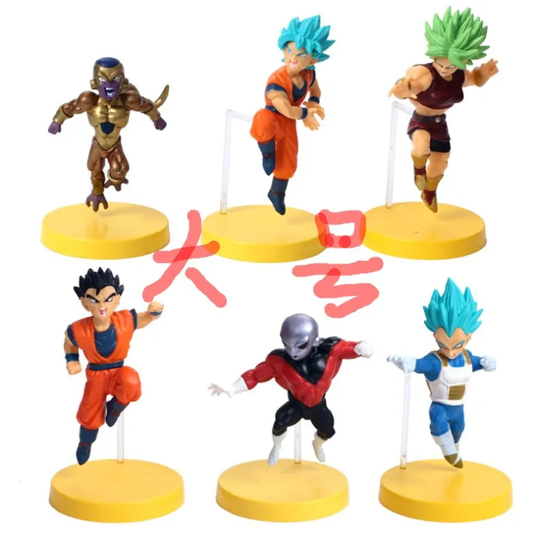 6Pcs/1Set WCF BANDAI Anime Dragon Ball Son Goku Burdock Series Figure Karifura Broli Set Model Toy Gift Collection Aciton Figure