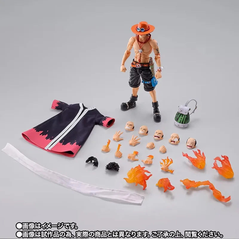 18CM Portgas D Ace Аниме One Piece PVC KO Съчленена екшън фигурка Декорация за настолни компютри Модел Комплект Момче Модерни играчки Подаръци