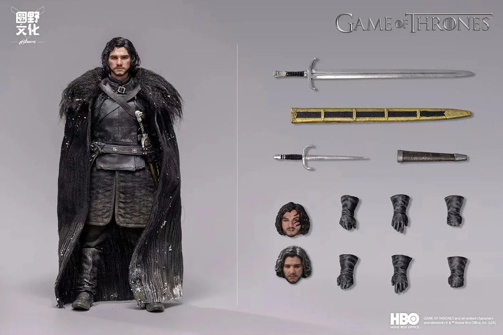 Yuanye Culture Game of Thrones Jon Snow 1/12 Cloth Movable Doll Hand-made Ornaments Gift Collection