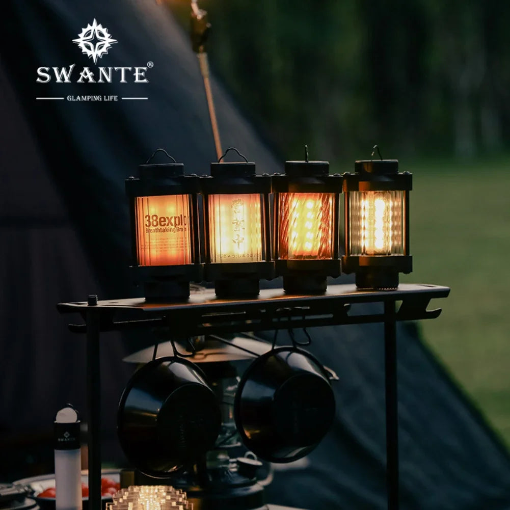 SWANTE Пръчкова лампа с абажур за къмпинг атмосфера 5050, LED лента за работилница, части за абажур, фенер.