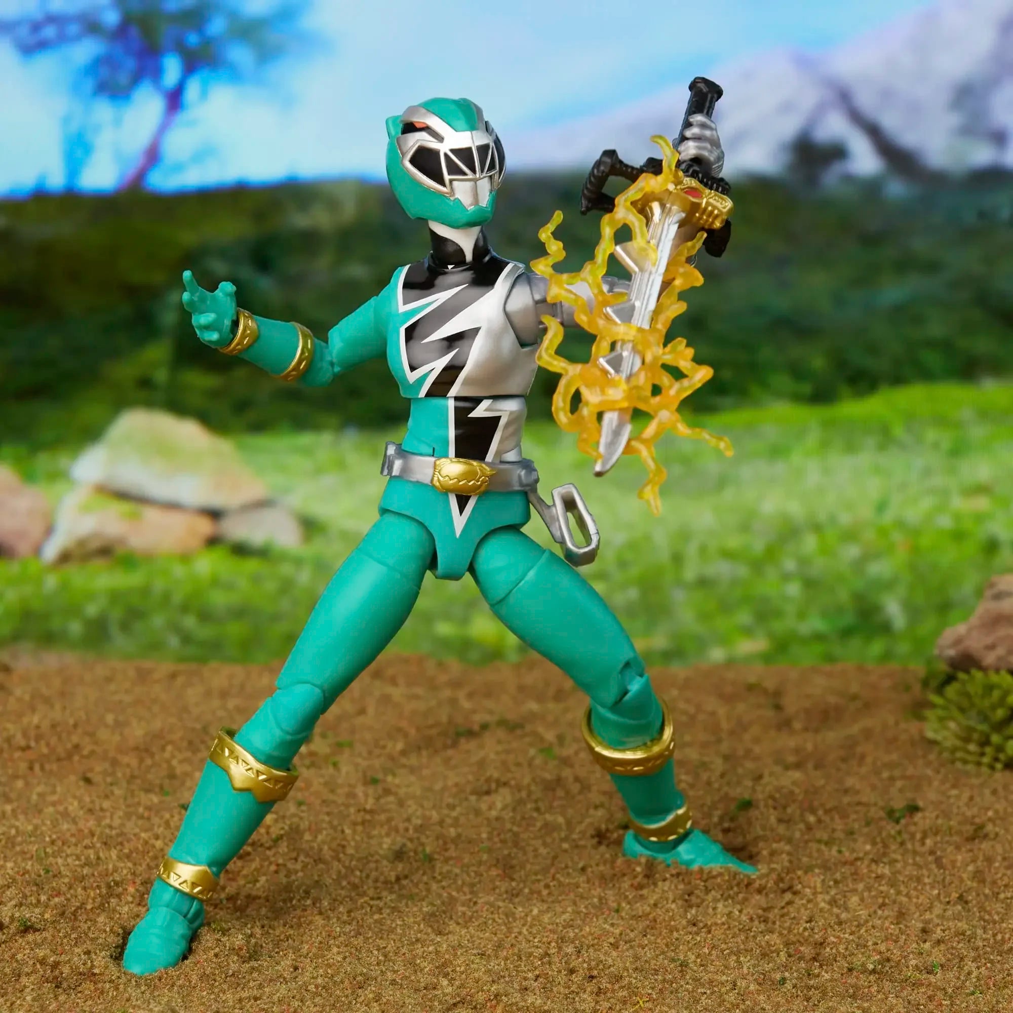 Hasbro Power Rangers Lightning Collection Dino Fury Green Ranger 6-inch Scale Action Figure, Toys and Action Figures Gift F4517