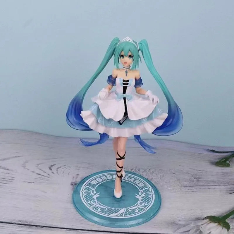 Bandai Anime Figure Cinderella HATSUNE MIKU Doll Action Fairy Tale Fairyland Desktop Ornaments Model Decoration Gifts Animation