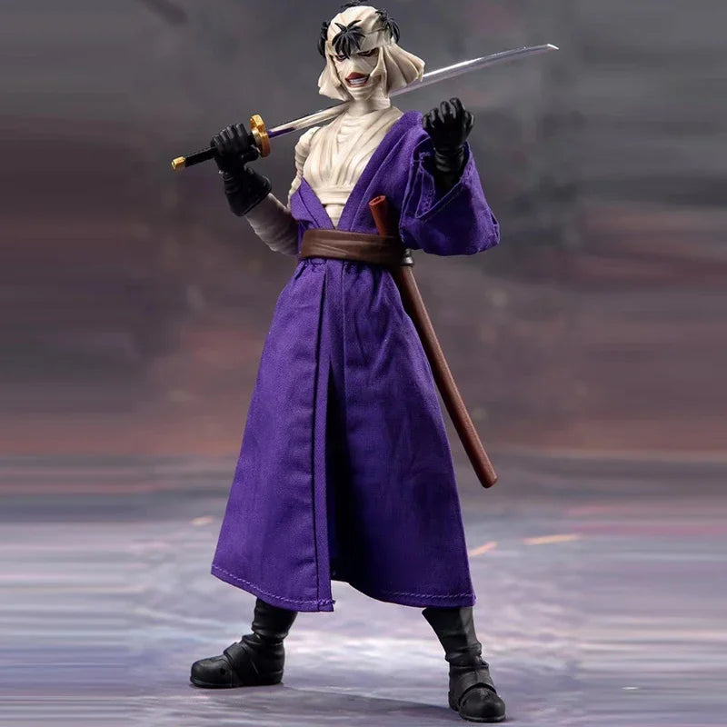 Great Toys/GT Rurouni Kenshin Himura Sagara Sanosuke Shishio Makoto SHF 1/12 16cm/6 inch PVC Action Figure Model In Stock