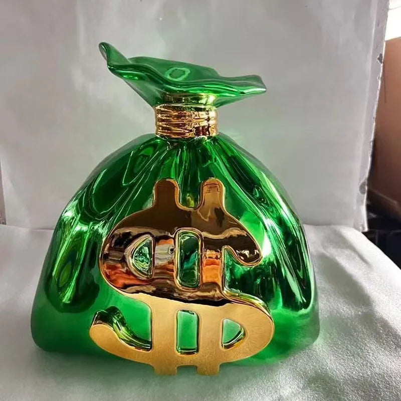 2025 New Electroplated Donald Duck Money Bag Glass Fiber Creative Decoration Personalized Indoor Cartoon Customized Gift