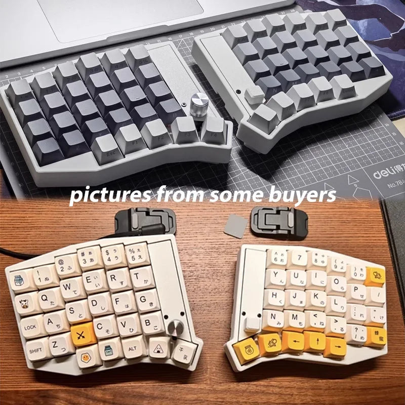 Sofle Split Keyboard Kit Dual Mode Wired Bluetooth Wireless Split Keyboard Kit Customized 58 Keys Hot Swap with Screen Knobs ZMK