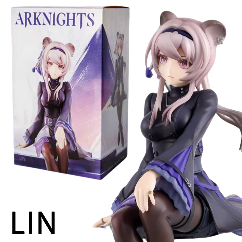 Newest Arknights Lin Anime Figure Original Bishoujo Ornament Collectible Model Toy 14cm Doll Model decoration brithday gift