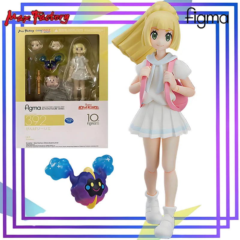 Max Original Figma Series《Pokémon Lillie, Go for It!》Anime Action Figure Assembly Model Toys Collectible Model Ornaments Gifts