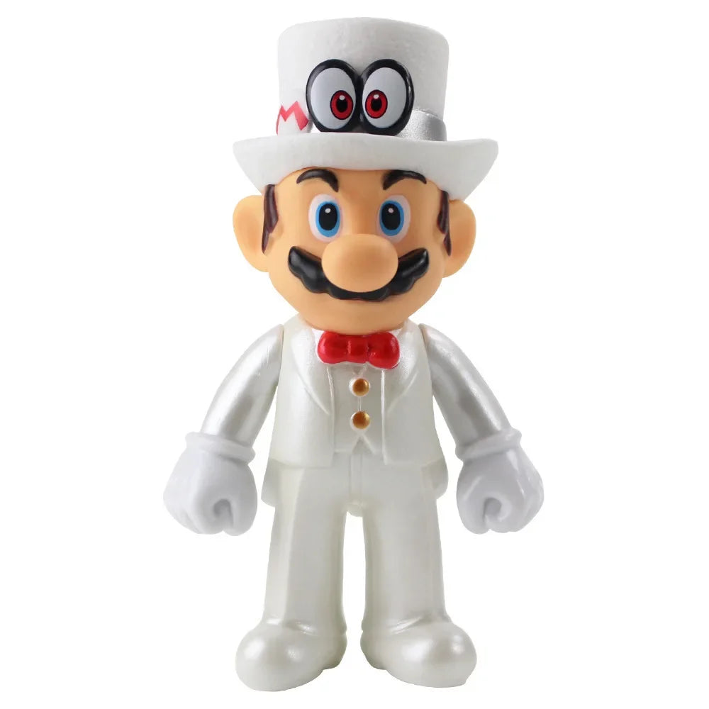 Super Mario Bros Action Figure Toys Toad Peach Luigi Yoshi Donkey Kong Wario Anime Model Ornaments For Children Birthday Gift