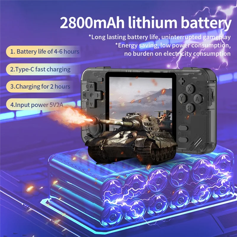 RGB10X Handheld Game Console 64GB 3.5 Inch IPS Screen Open Source For GBC GBA PSP NDS Simulator Video Game Console B-A25R