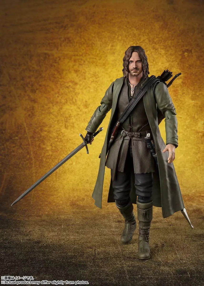 Bandai S.H.Figuarts Lord Of The Rings Action Figures Set Aragorn Frodo Baggins & Gollum Premium Collectible Model Toy Gift