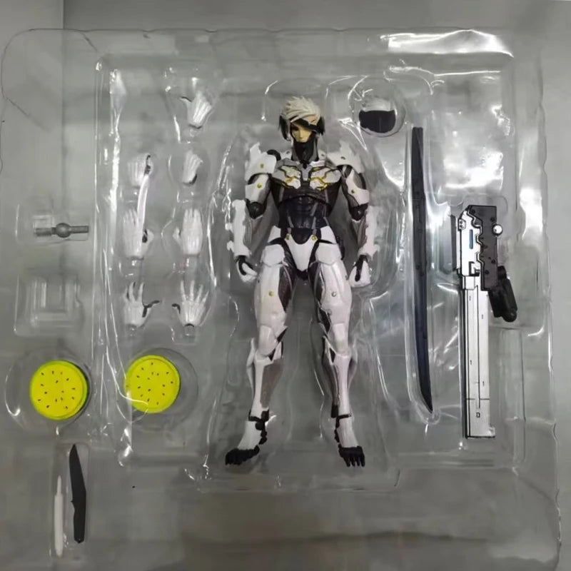 Kaiyodo Revoltech Metal Gear Solid Raiden Action Figure PVC Movable Model #140 Collection Solid Snake Jack Figurine Toys 15cm