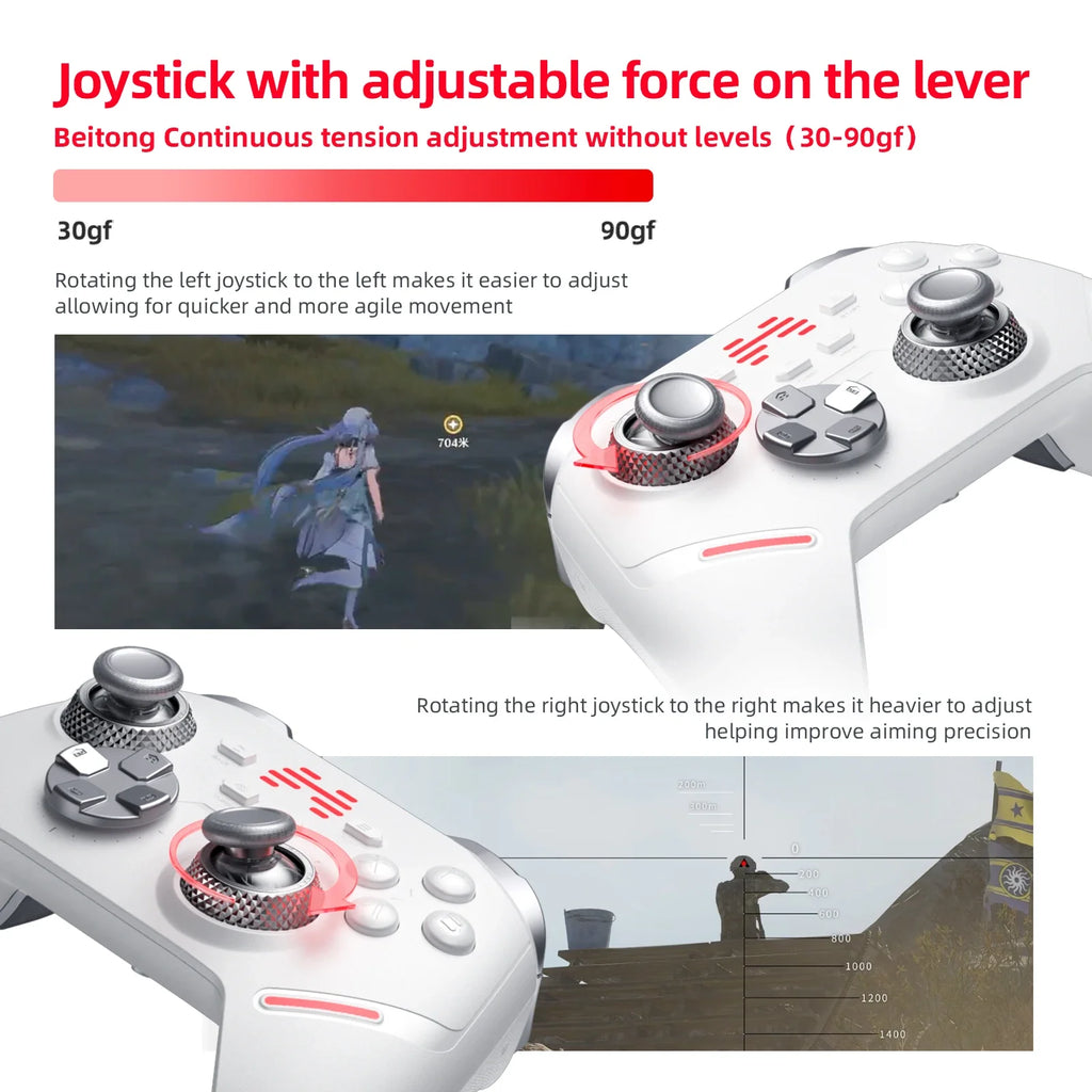 Beitong KP40 Elite Wireless Controller with TMR Joysticks with Bluetooth Gamepad for PC, Switch and Mobile