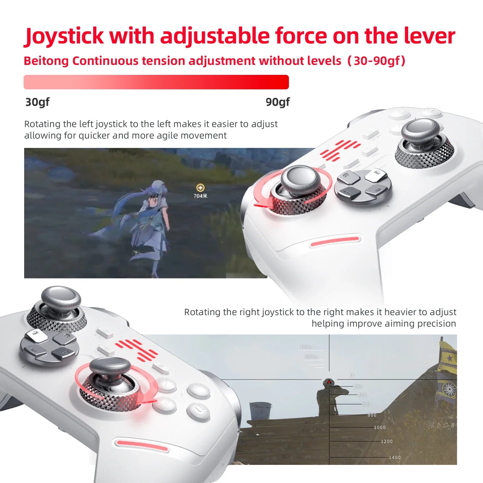Beitong KP40 Elite Wireless Controller with TMR Joysticks with Bluetooth Gamepad for PC, Switch and Mobile