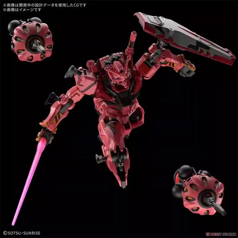 Genuine Bandai HG GQuuuuuuX GMS-a RED GUNDAM Anime Action Figures Model Figure Toys Collectible Gift for Toys Hobbies Children