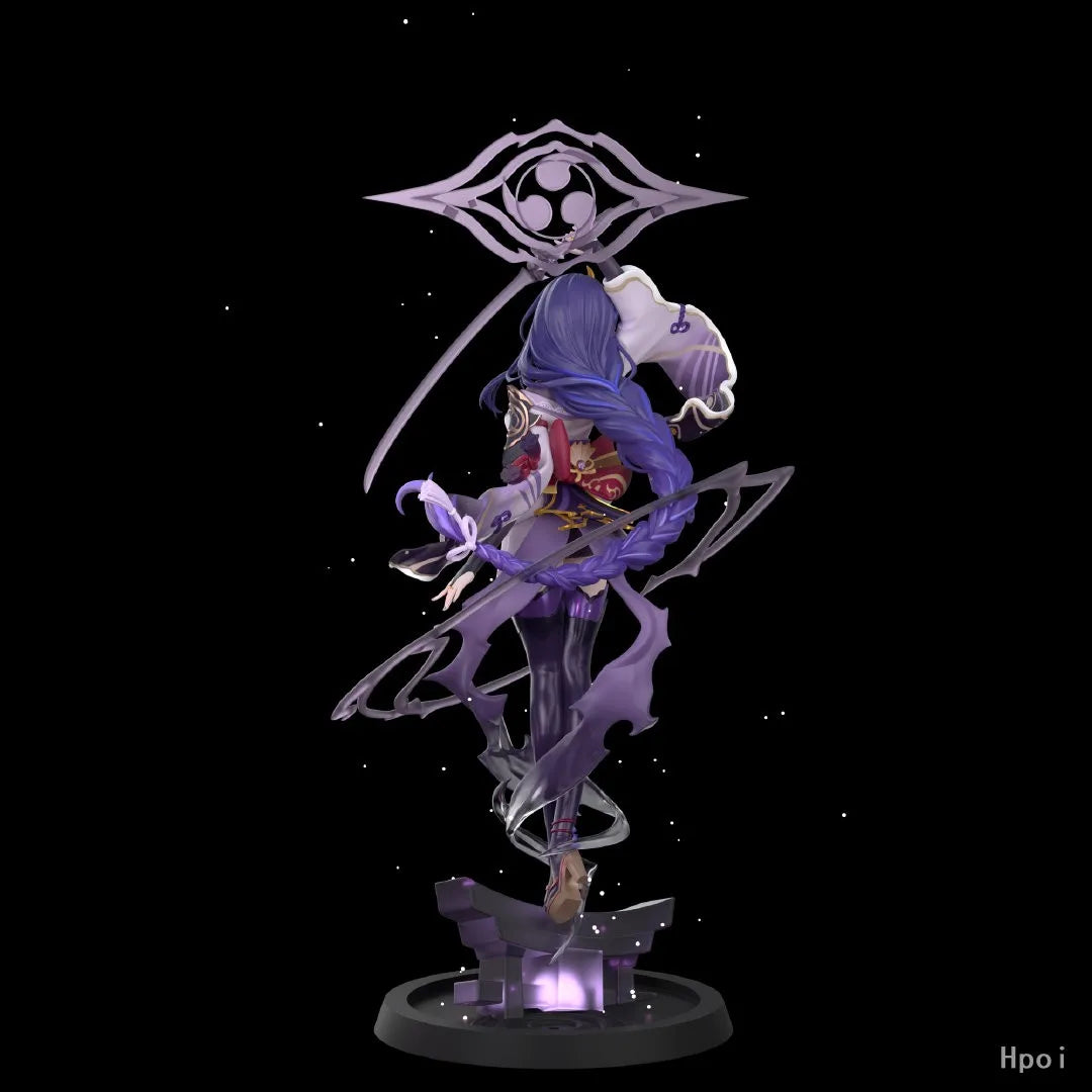 23CM Anime Game Genshin Impact Raiden Shogun Figure Cute Cool Anime Model Toys Gifts Collection Action Figure  Ornaments PVC