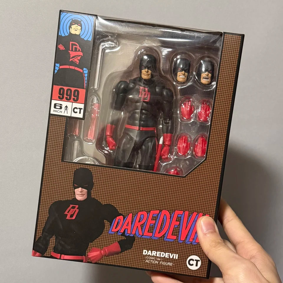 CT Factory MAFEX Style Marvel Daredevil Black Suit Action Figure Comic Version Fully Articulated Model for Adult Comic Fans