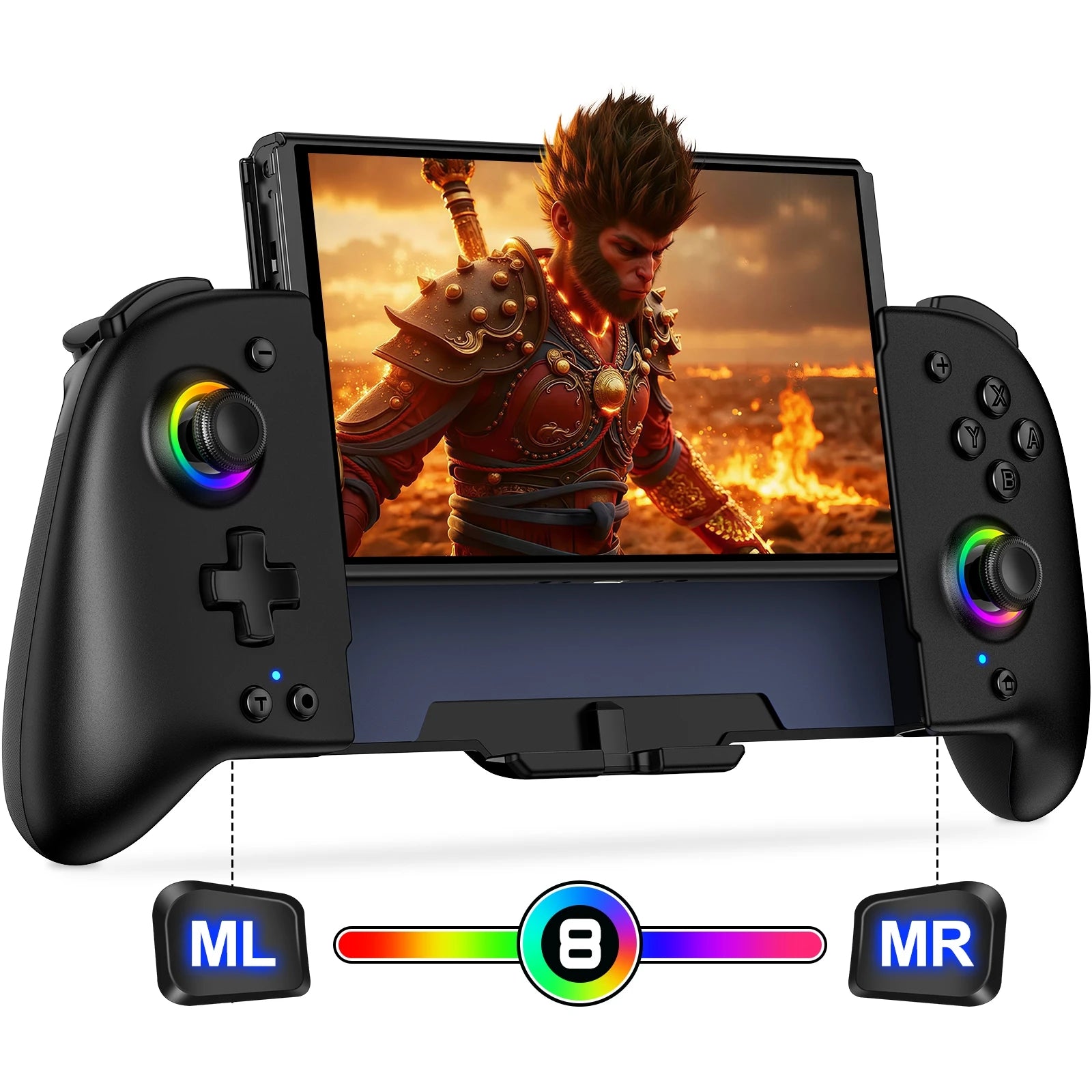 BEBONCOOL No Deadzone Enhanced switch Controller For Nintendo Switch/Switch OLED Handheld Mode Gamepad Game Accessories