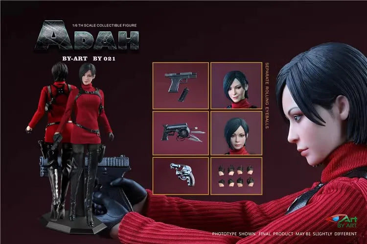 New In Stock BY-ART BY-021 1/6 ADAH Ada Wong Mysterious Agent Red Battle Clothing Survival Game Mystery Spy Clothes Set Fit Toy