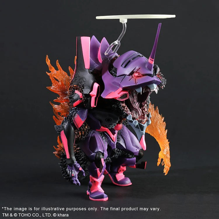 Neon Genesis Evangelion Unit-01 Godzilla Awakening Form 18.5cm PVC Q-version Figurine Model in Stock Car Chassis Decoration