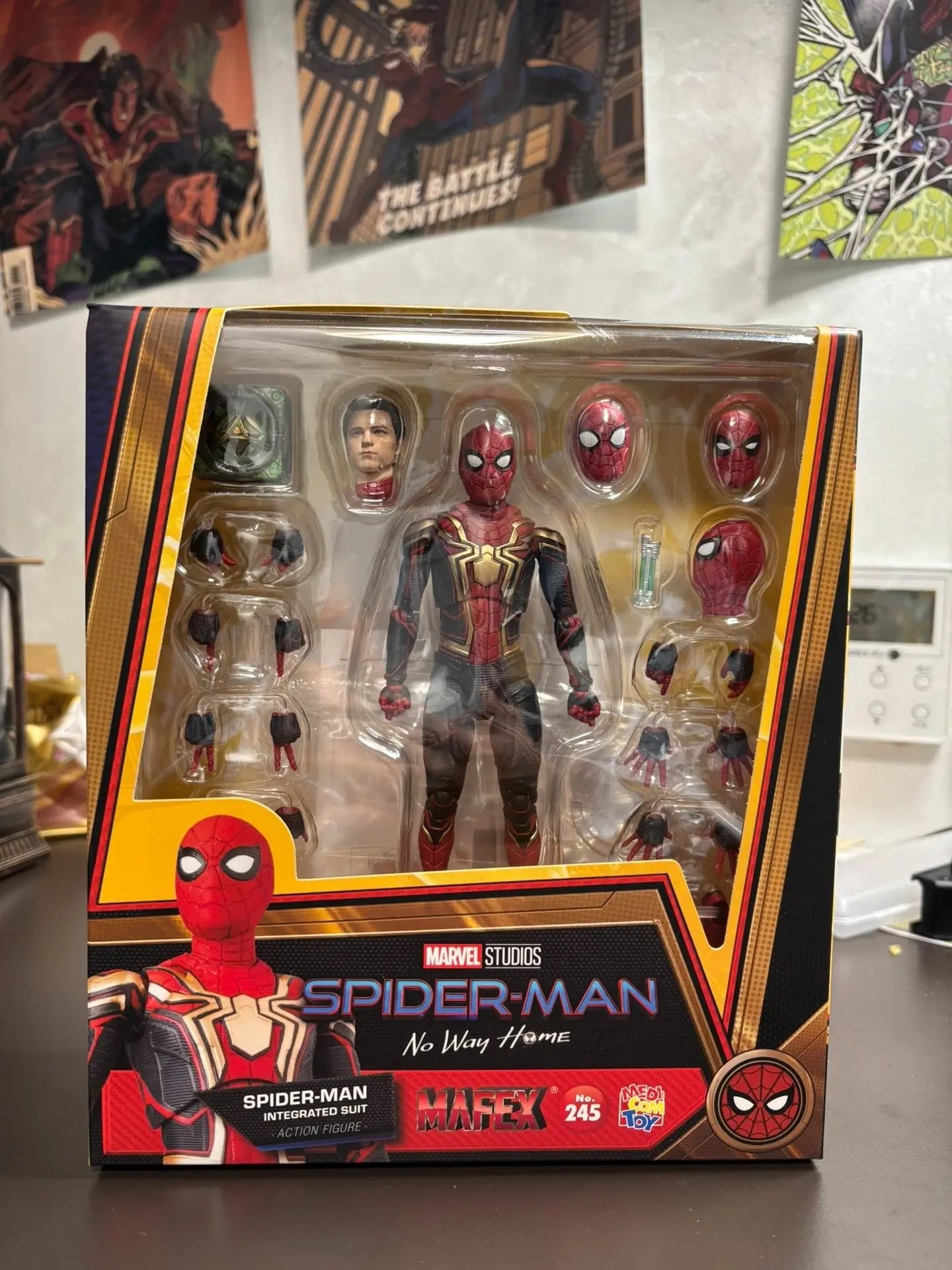In Stock Genuine MEDICOM MAFEX Spider-Man Hero No Way Home Fusion Armor 1/12 Action Figure Model Toys
