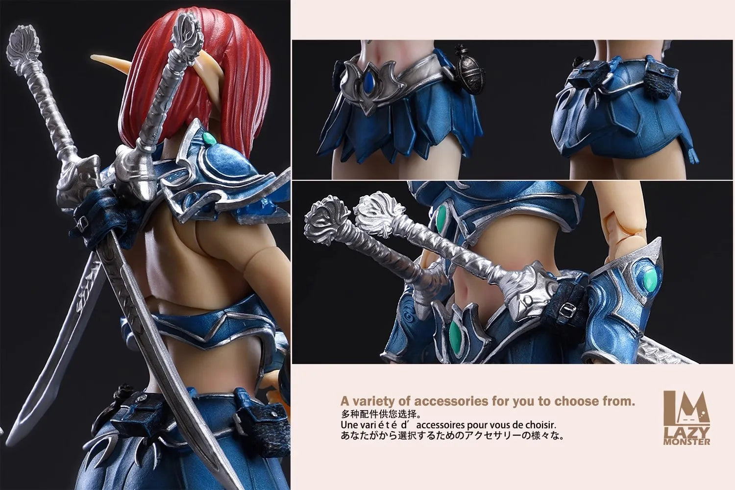 Lazy Monster Studio 1/12 Scale Soldier Oak Town Elf Guard 17cm Action Figure Model Toys In Stock