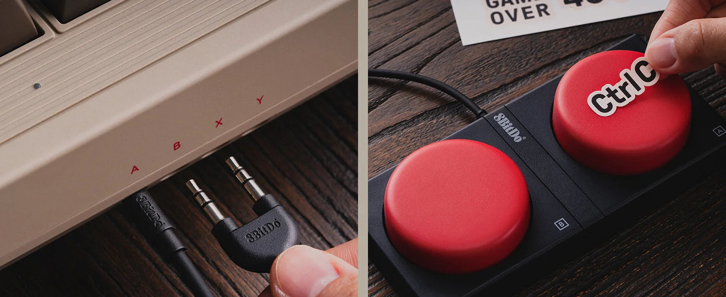 8BitDo Retro Mechanische Tastatur C64 Edition, Bluetooth, 2,4G Wireless und Kabelgebundene 3-Modus-Verbindung, für PC Windows 10 und Android 