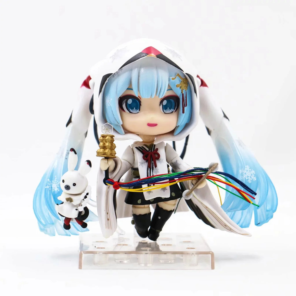 Anime Hatsune Miku snow witch q-version kawaii Joint mobility Action Figure PVC Mode Toy Doll Desk Decor Collection Gifts boxed