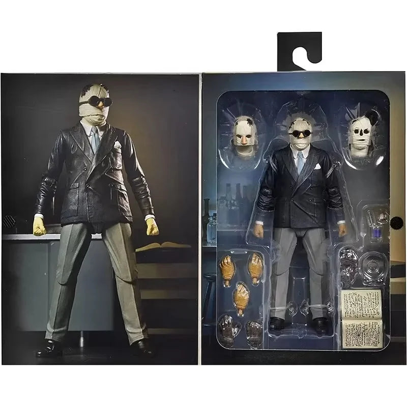 Universal Monsters The Invisible Man Action Figure NECA 04818 Figuras Manga Figurine Toys 7-Inch Movable Model Doll Original