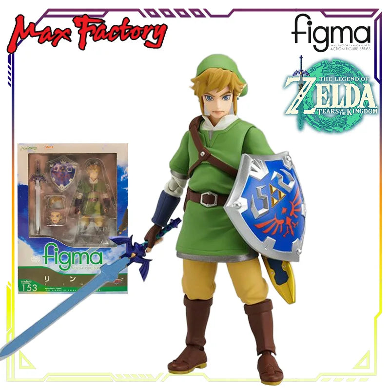 Max Factory Figma Legend of Zelda Twilight Princess Series Princess Link/Zelda  Anime Action Figure Model Toys Gifts Fo Boys