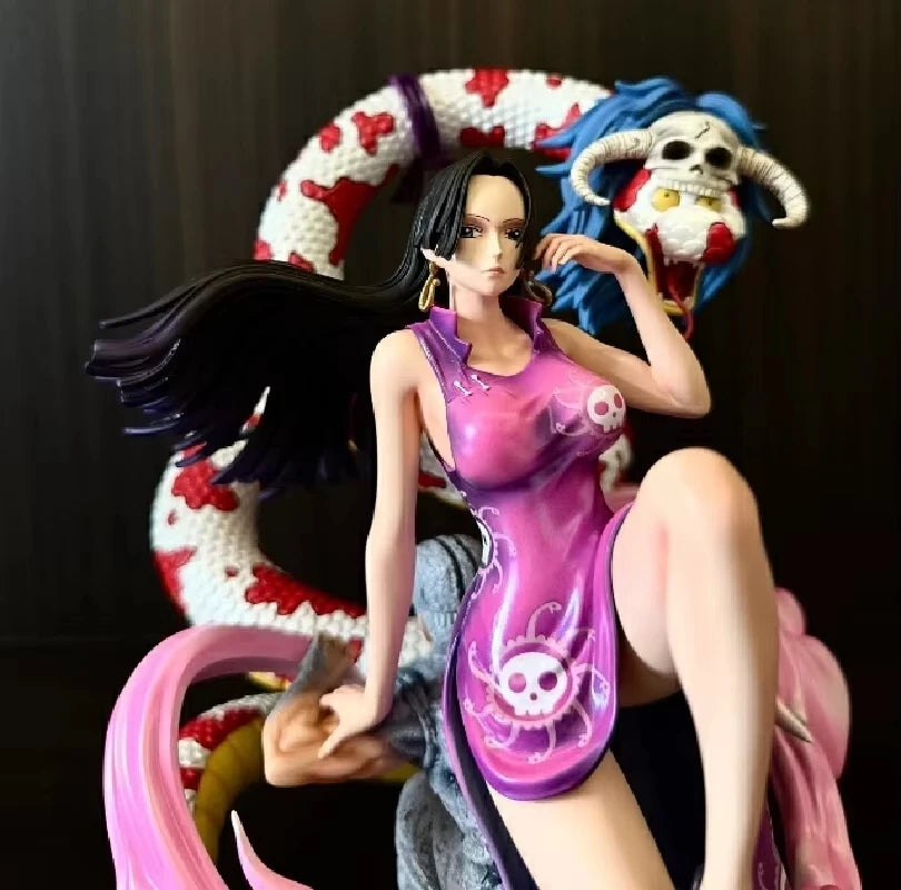 20 см One Piece Аниме Фигурка Boa Hancock Фигура Empress BT Седнала Поза Фигурка PVC Gk Статуя Модел Кукла Колекция Играчки Подарък