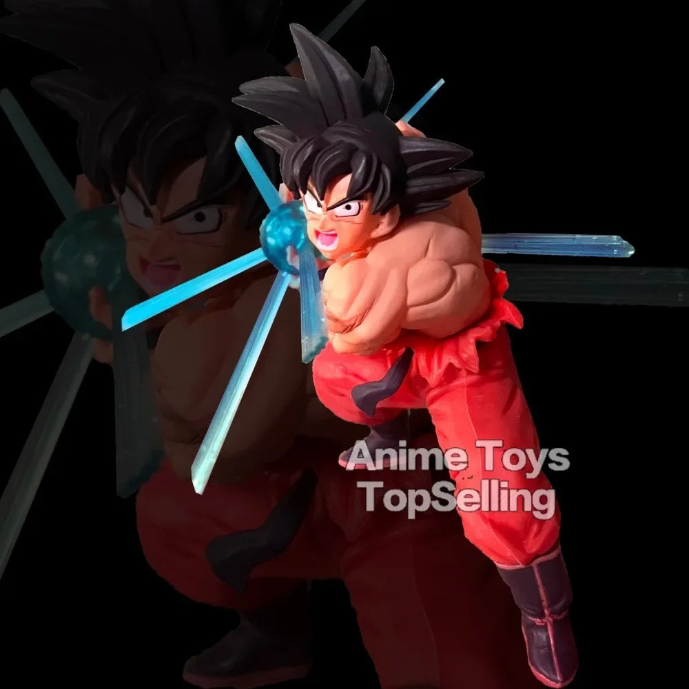 13.5cm Dragon Ball Z anime character Goku King Kai fist Kamehameha special effects PVC Action Figure Collection Decoration Toys