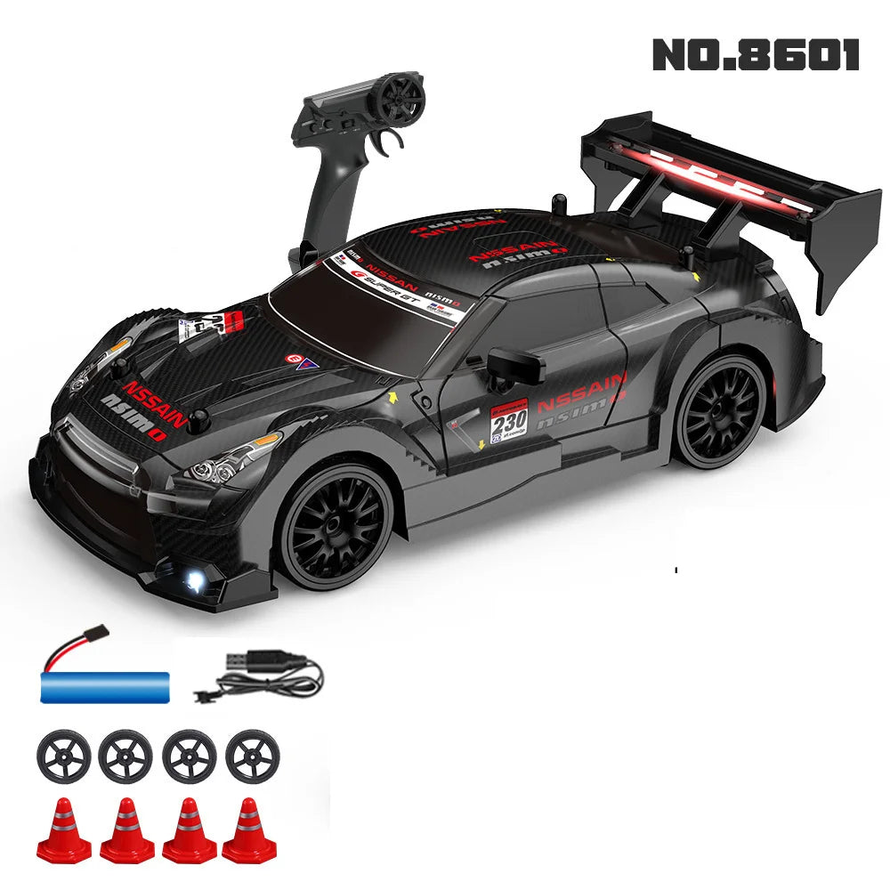 4WD High Speed ​​RC Drift Mustang 1:24 - Ferngesteuertes RC-Rennauto | Austauschbare Reifen | Rennsport-Geschenkspielzeug für Jungen
