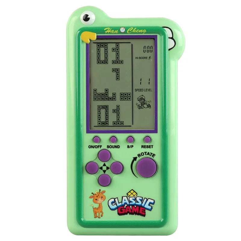 large-screen game console for tetris, retro and nostalgic toy, portable game machine for intelligence training