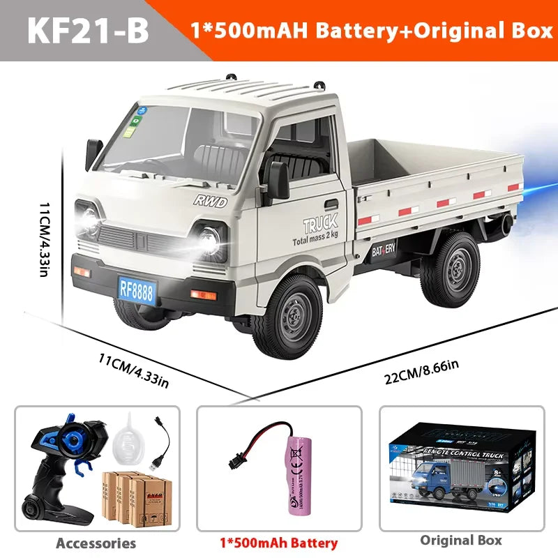 ZWN 1:16/1:18 RC CAR Simulation Drift Climbing Truck Led Light Small Cargo Remote Control Electric Toy Model for Kids Gifts