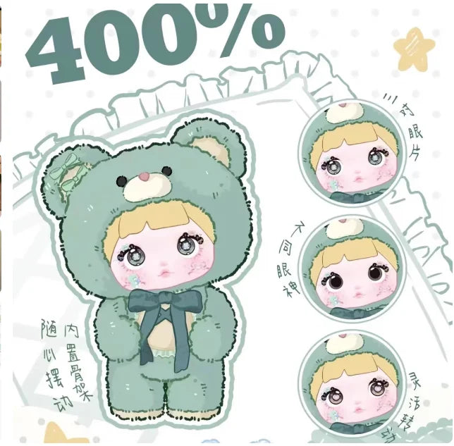 Nommi 400% Лека нощ Мече Серия Сляпа кутия Модни плюшени сладки кукли Настолни орнаменти Мистериозна кутия Колекция играчки Коледни подаръци