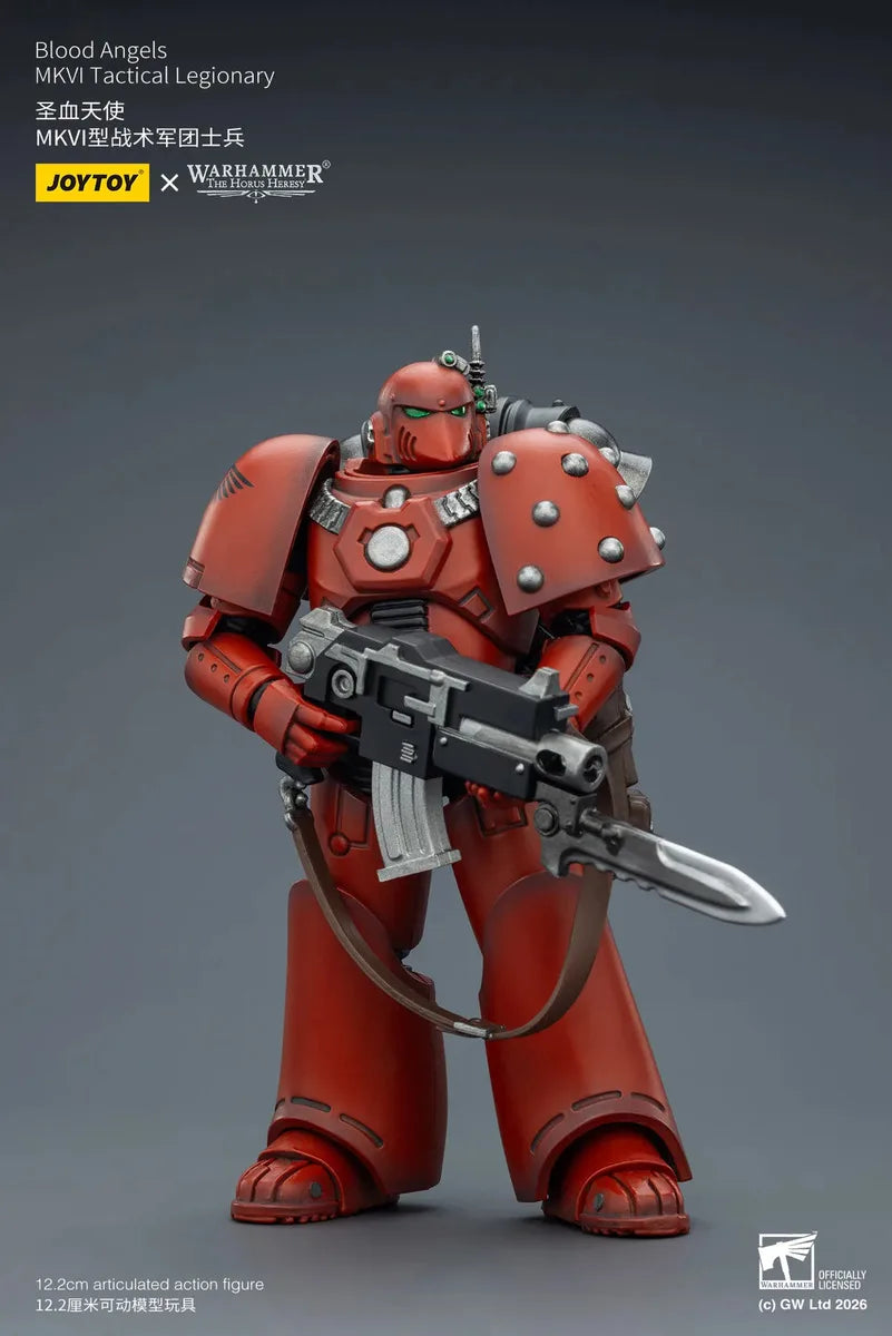 JOYTOY Warhammer 40000/40k The Horus Heresy Blood Angels MKVI Tactical Legionary Action Figure Doll Decoration Collection Model