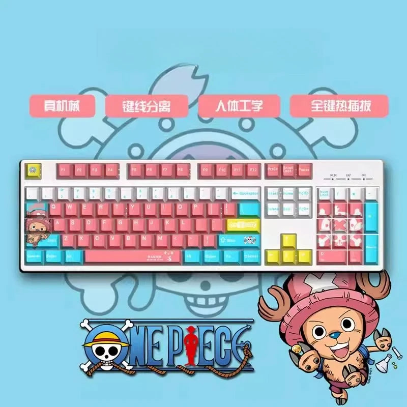 Anime Theme Mechanical Keyboard Cosplay Hatsune Miku Chopper Ayanami Rei Figure Gaming Keyboard Boys Gifts